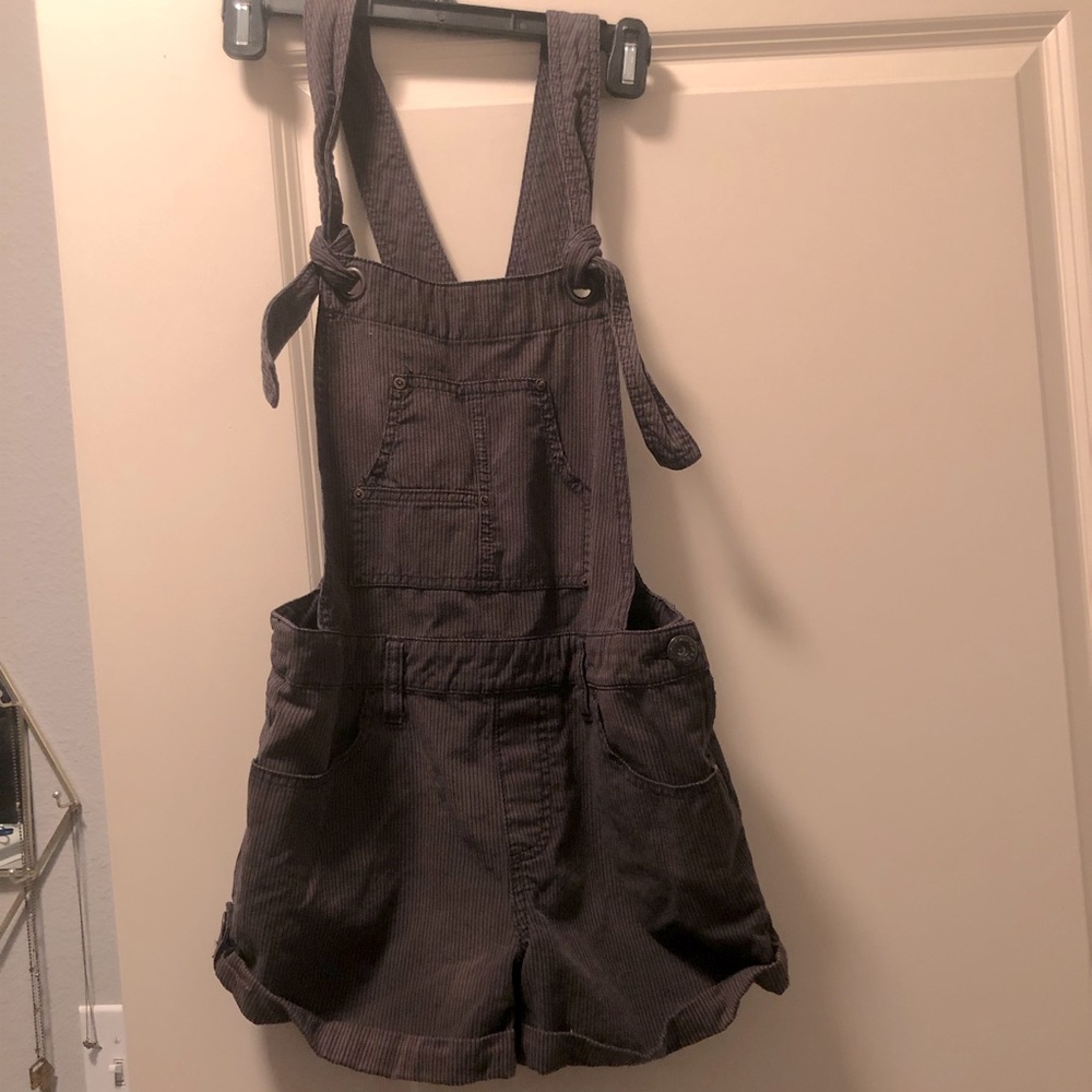 Free People Pinstripe Overalls